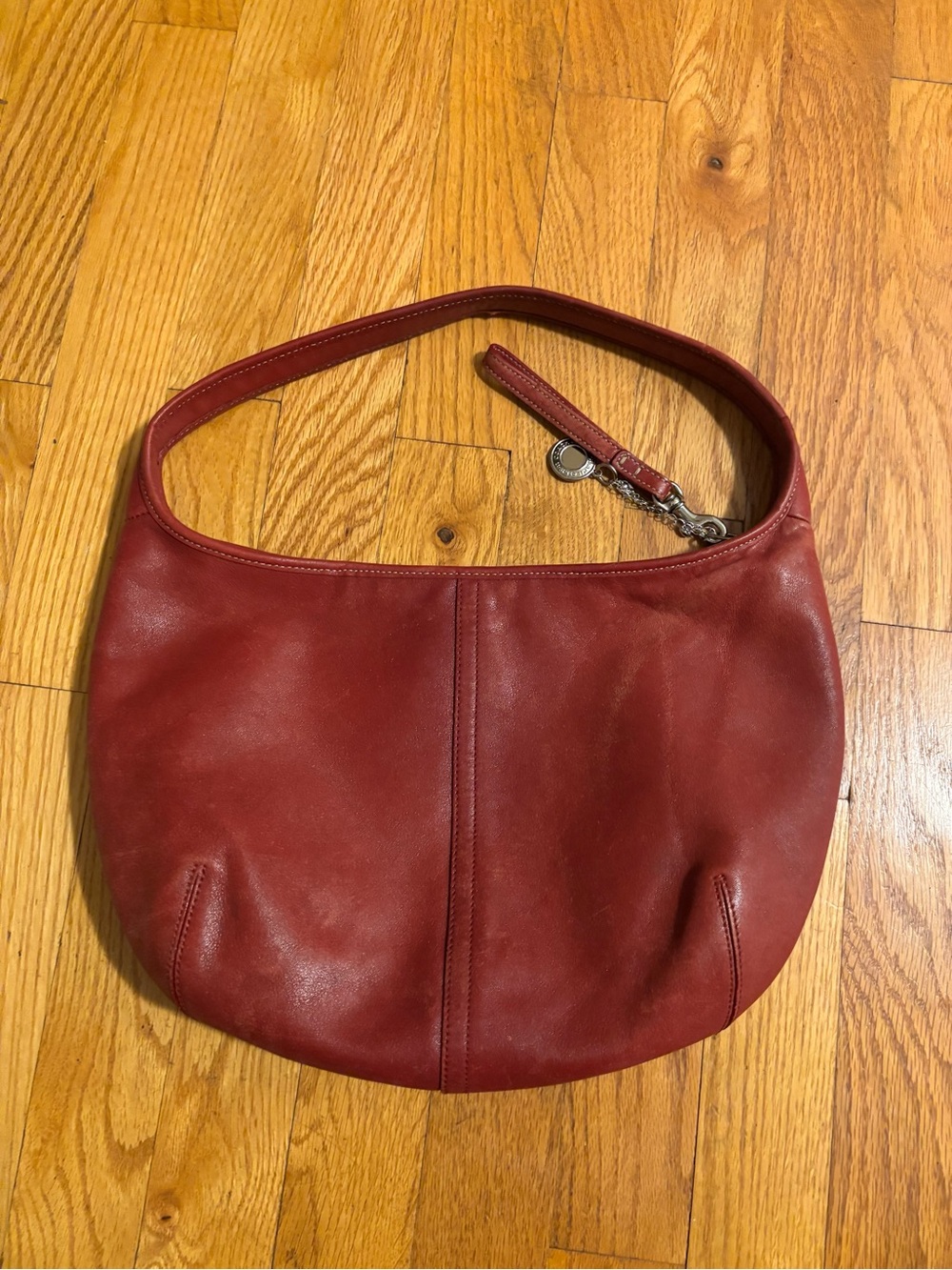 Red Vintage Coach Ergo Hobo Shoulder Bag y2k